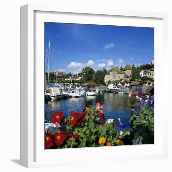 View over Harbour, Thonon-Les-Bains, Lake Geneva (Lac Leman), Rhone Alpes, France, Europe-Stuart Black-Framed Photographic Print