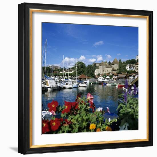 View over Harbour, Thonon-Les-Bains, Lake Geneva (Lac Leman), Rhone Alpes, France, Europe-Stuart Black-Framed Photographic Print