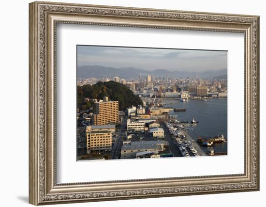 View over Hiroshima Port, Ujina Island, Hiroshima, Western Honshu, Japan, Asia-Stuart Black-Framed Photographic Print