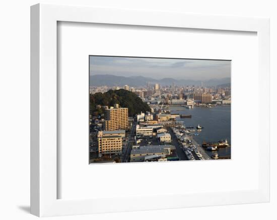 View over Hiroshima Port, Ujina Island, Hiroshima, Western Honshu, Japan, Asia-Stuart Black-Framed Photographic Print