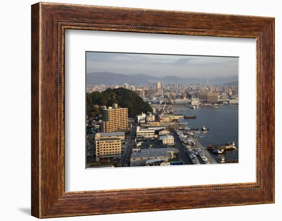 View over Hiroshima Port, Ujina Island, Hiroshima, Western Honshu, Japan, Asia-Stuart Black-Framed Photographic Print