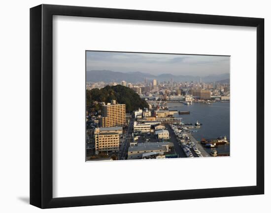 View over Hiroshima Port, Ujina Island, Hiroshima, Western Honshu, Japan, Asia-Stuart Black-Framed Photographic Print