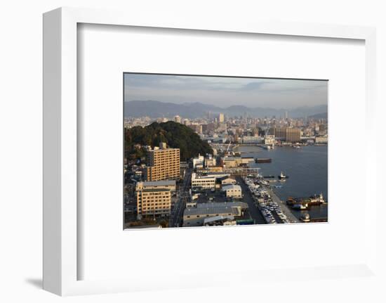 View over Hiroshima Port, Ujina Island, Hiroshima, Western Honshu, Japan, Asia-Stuart Black-Framed Photographic Print