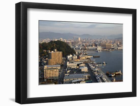 View over Hiroshima Port, Ujina Island, Hiroshima, Western Honshu, Japan, Asia-Stuart Black-Framed Photographic Print