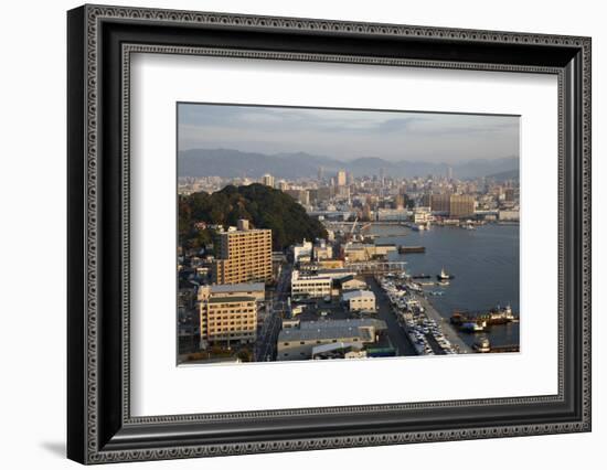 View over Hiroshima Port, Ujina Island, Hiroshima, Western Honshu, Japan, Asia-Stuart Black-Framed Photographic Print