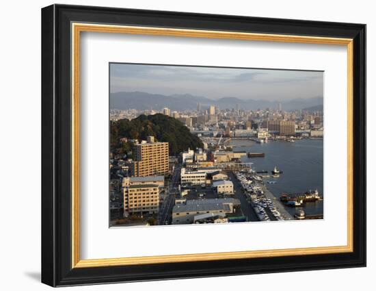 View over Hiroshima Port, Ujina Island, Hiroshima, Western Honshu, Japan, Asia-Stuart Black-Framed Photographic Print