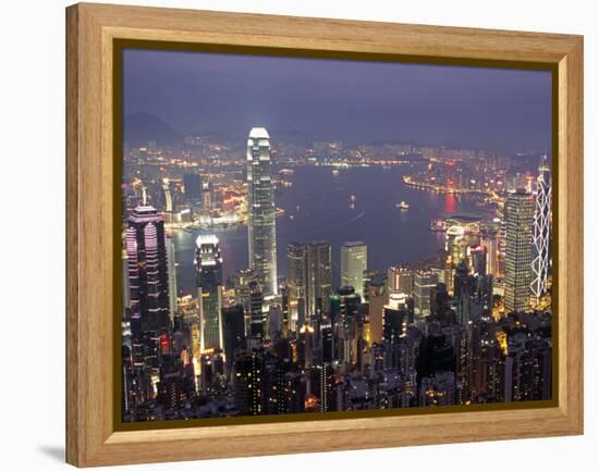 View over Hong Kong from Victoria Peak-Andrew Watson-Framed Premier Image Canvas