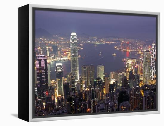 View over Hong Kong from Victoria Peak-Andrew Watson-Framed Premier Image Canvas