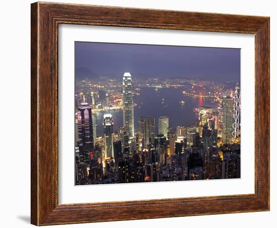 View over Hong Kong from Victoria Peak-Andrew Watson-Framed Photographic Print