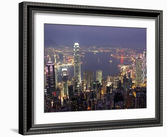 View over Hong Kong from Victoria Peak-Andrew Watson-Framed Photographic Print