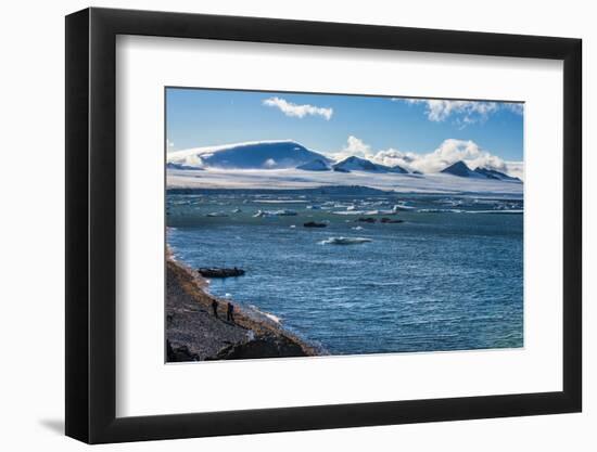 View over icebergs and the glaciers of Brown Bluff, Antarctica, Polar Regions-Michael Runkel-Framed Photographic Print