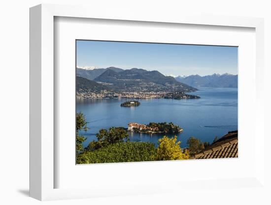 View over Isola Bella, Borromean Islands, Lake Maggiore, Italian Lakes, Piedmont, Italy, Europe-Yadid Levy-Framed Photographic Print