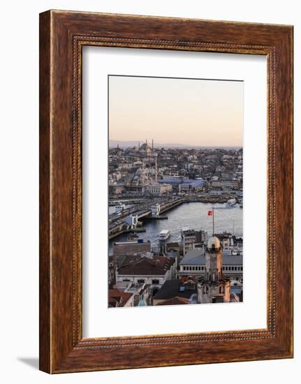 View over Istanbul Skyline from the Galata Tower at Sunset, Beyoglu, Istanbul, Turkey-Ben Pipe-Framed Photographic Print