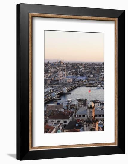 View over Istanbul Skyline from the Galata Tower at Sunset, Beyoglu, Istanbul, Turkey-Ben Pipe-Framed Photographic Print