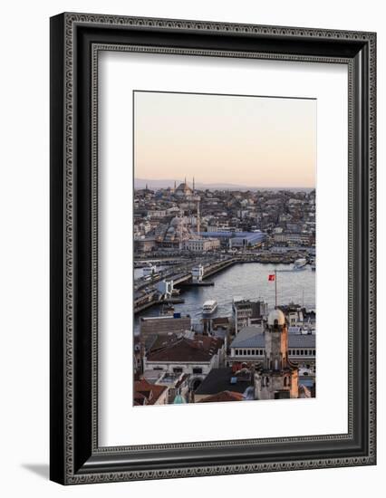 View over Istanbul Skyline from the Galata Tower at Sunset, Beyoglu, Istanbul, Turkey-Ben Pipe-Framed Photographic Print