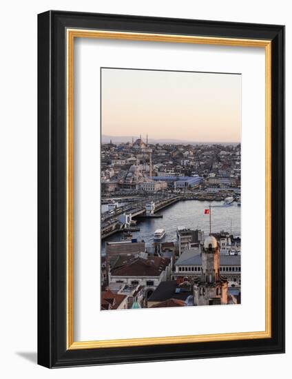 View over Istanbul Skyline from the Galata Tower at Sunset, Beyoglu, Istanbul, Turkey-Ben Pipe-Framed Photographic Print