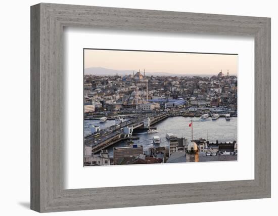 View over Istanbul Skyline from the Galata Tower at Sunset, Beyoglu, Istanbul, Turkey-Ben Pipe-Framed Photographic Print