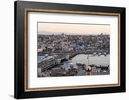 View over Istanbul Skyline from the Galata Tower at Sunset, Beyoglu, Istanbul, Turkey-Ben Pipe-Framed Photographic Print