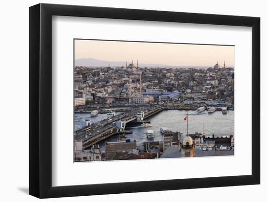 View over Istanbul Skyline from the Galata Tower at Sunset, Beyoglu, Istanbul, Turkey-Ben Pipe-Framed Photographic Print