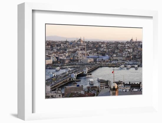 View over Istanbul Skyline from the Galata Tower at Sunset, Beyoglu, Istanbul, Turkey-Ben Pipe-Framed Photographic Print