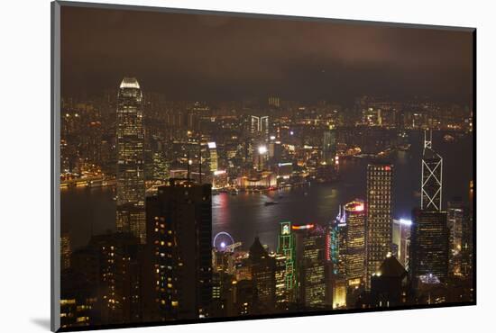 View over Kowloon, Victoria Harbor, and Central, from Victoria Peak, Hong Kong, China-David Wall-Mounted Photographic Print