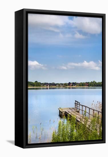 View over lake Pönitz, Scharbeutz, Baltic coast, Schleswig-Holstein, Germany-Sabine Lubenow-Framed Premier Image Canvas