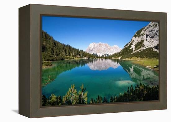 View over Lake Seebensee, Alps, Tirol, Austria-Konrad Wothe-Framed Premier Image Canvas