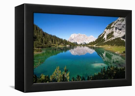 View over Lake Seebensee, Alps, Tirol, Austria-Konrad Wothe-Framed Premier Image Canvas