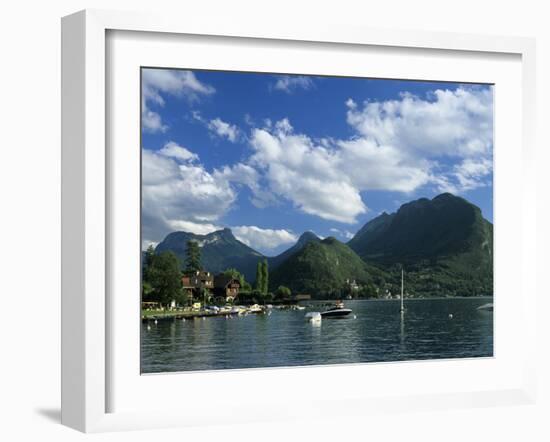 View over Lake, Talloires, Lake Annecy, Rhone Alpes, France, Europe-Stuart Black-Framed Photographic Print