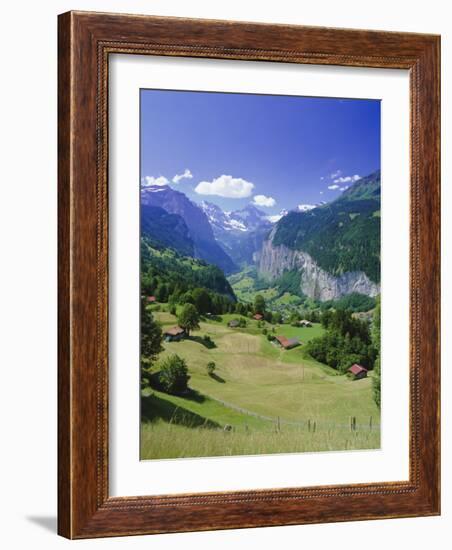 View Over Lauterbrunnen from Wengen, Bernese Oberland, Swiss Alps, Switzerland, Europe-Simon Harris-Framed Photographic Print