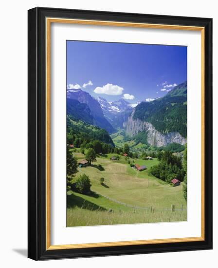 View Over Lauterbrunnen from Wengen, Bernese Oberland, Swiss Alps, Switzerland, Europe-Simon Harris-Framed Photographic Print