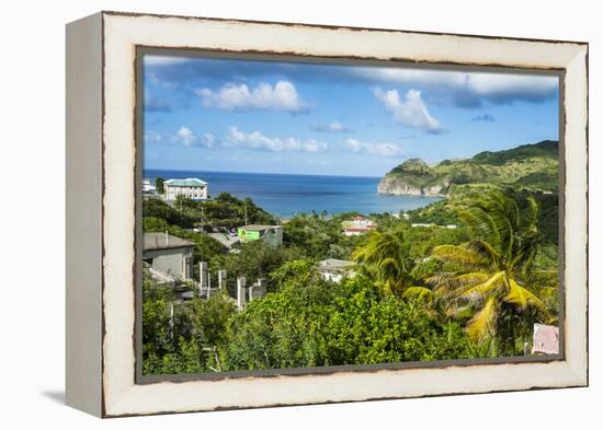 View over Little Bay, Montserrat, British Overseas Territory, West Indies, Caribbean, Central Ameri-Michael Runkel-Framed Premier Image Canvas