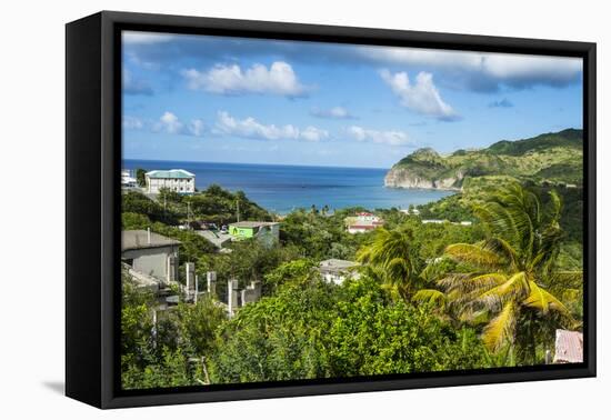View over Little Bay, Montserrat, British Overseas Territory, West Indies, Caribbean, Central Ameri-Michael Runkel-Framed Premier Image Canvas