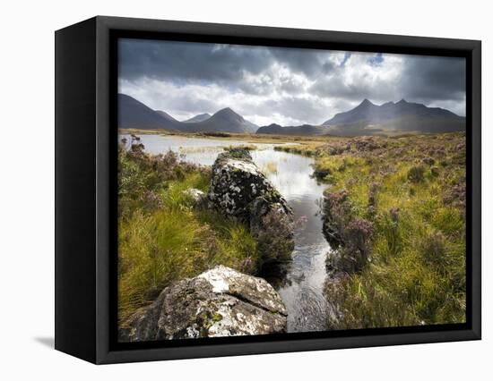 View over Loch Caol to Sgurr Nan Gillean and Marsco, Glen Sligachan, Isle of Skye, Highlands, Scotl-Lee Frost-Framed Premier Image Canvas