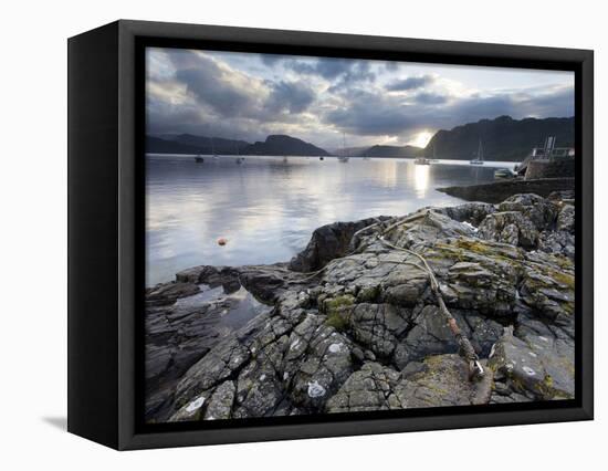 View over Loch Carron at Dawn from Rocks Near the Harbour, Plockton, Kintail, Highlands, Scotland, -Lee Frost-Framed Premier Image Canvas