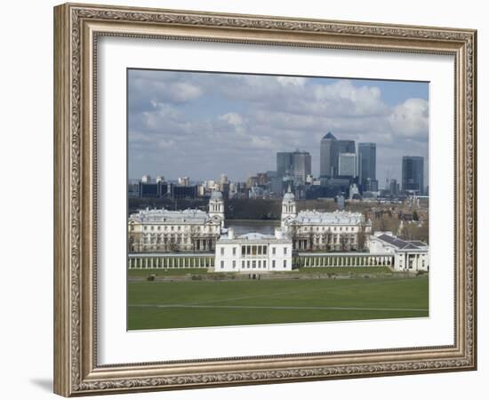 View over London from Greenwich, UNESCO World Heritage Site, Se10, England, United Kingdom, Europe-Ethel Davies-Framed Photographic Print