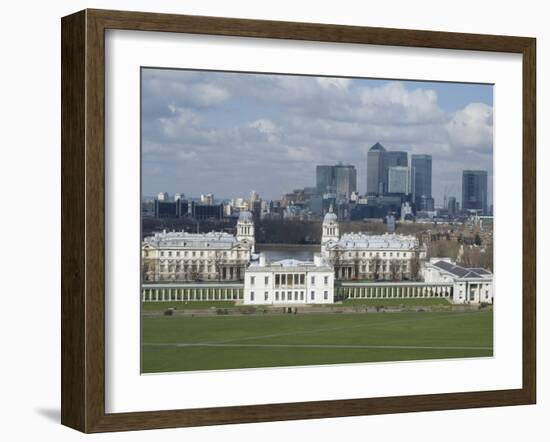 View over London from Greenwich, UNESCO World Heritage Site, Se10, England, United Kingdom, Europe-Ethel Davies-Framed Photographic Print