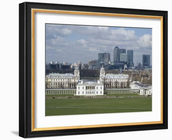 View over London from Greenwich, UNESCO World Heritage Site, Se10, England, United Kingdom, Europe-Ethel Davies-Framed Photographic Print