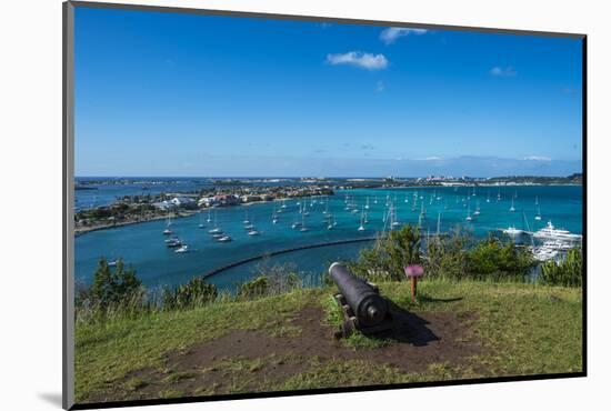 View over Marigot from Fort St. Louis, St. Martin, French territory, West Indies, Caribbean, Centra-Michael Runkel-Mounted Photographic Print