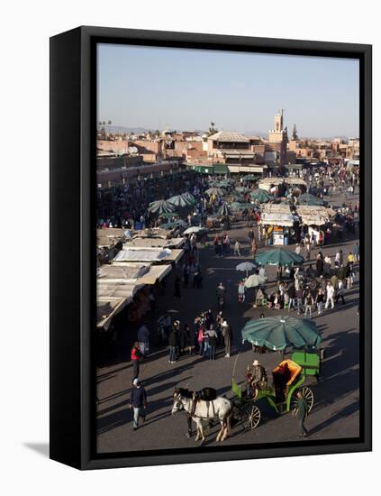 View over Market, Place Jemaa el Fna, Marrakesh, Morocco, North Africa, Africa-Frank Fell-Framed Premier Image Canvas