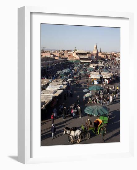 View over Market, Place Jemaa el Fna, Marrakesh, Morocco, North Africa, Africa-Frank Fell-Framed Photographic Print