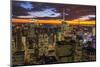 View over Midtown Manhattan skyline at dusk from the Top of the Rock, New York, USA-Stefano Politi Markovina-Mounted Photographic Print