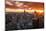 View over Midtown Manhattan skyline at sunset from the Top of the Rock, New York, USA-Stefano Politi Markovina-Mounted Photographic Print