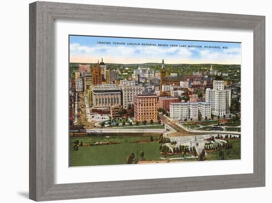 View over Milwaukee, Wisconsin-null-Framed Art Print