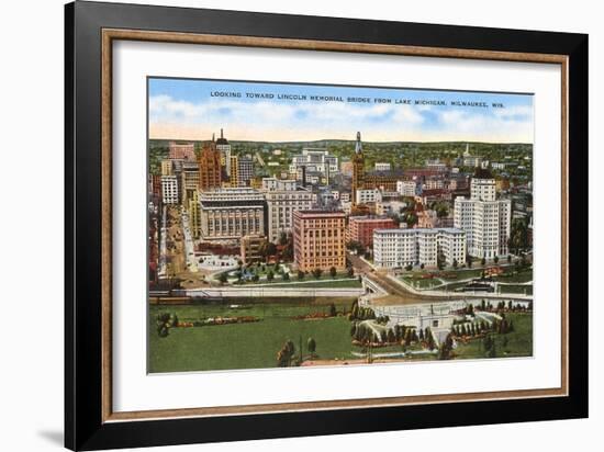 View over Milwaukee, Wisconsin-null-Framed Art Print