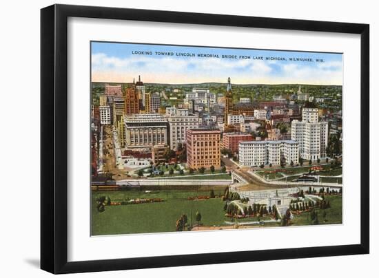 View over Milwaukee, Wisconsin-null-Framed Art Print