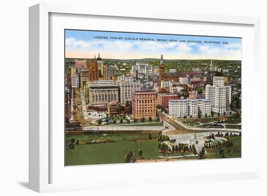 View over Milwaukee, Wisconsin-null-Framed Art Print