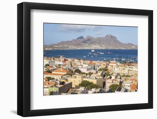 View over Mindelo, Sao Vicente, Cape Verde-Peter Adams-Framed Photographic Print