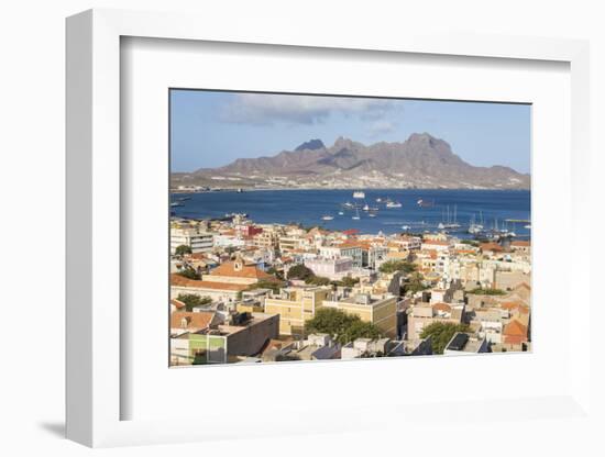 View over Mindelo, Sao Vicente, Cape Verde-Peter Adams-Framed Photographic Print