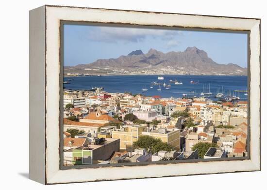 View over Mindelo, Sao Vicente, Cape Verde-Peter Adams-Framed Premier Image Canvas